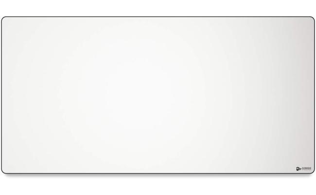 Glorious 3XL Extended Gaming White Smooth Cloth & Anti-Slip Rubber Base Mouse pad, Stitched Edges |61x122cm - White